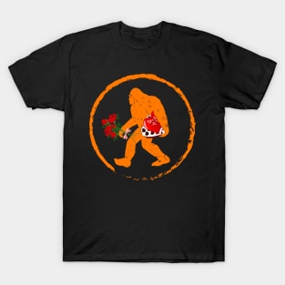 Valentines Day Bigfoot Funny Sasquatch T-Shirt